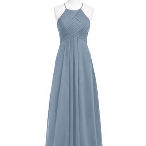 Azazie Bridesmaid Maxi Dress - "Dusy Blue"